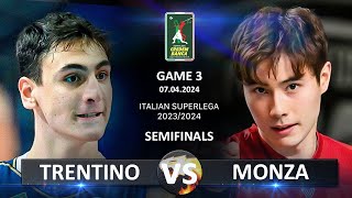 Semifinals of Italian Volleyball SuperLega 2023/2024 | Trentino vs Monza