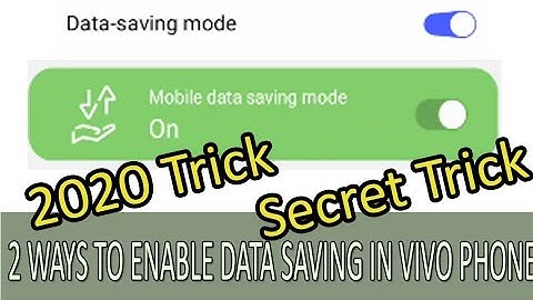 ENABLE DATA SAVING MODE IN VIVO PHONE.    ||IN HINDI||