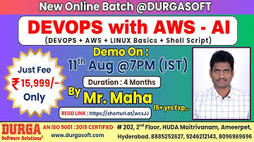 DEVOPS with AWS - AI Online Training @ DURGASOFT