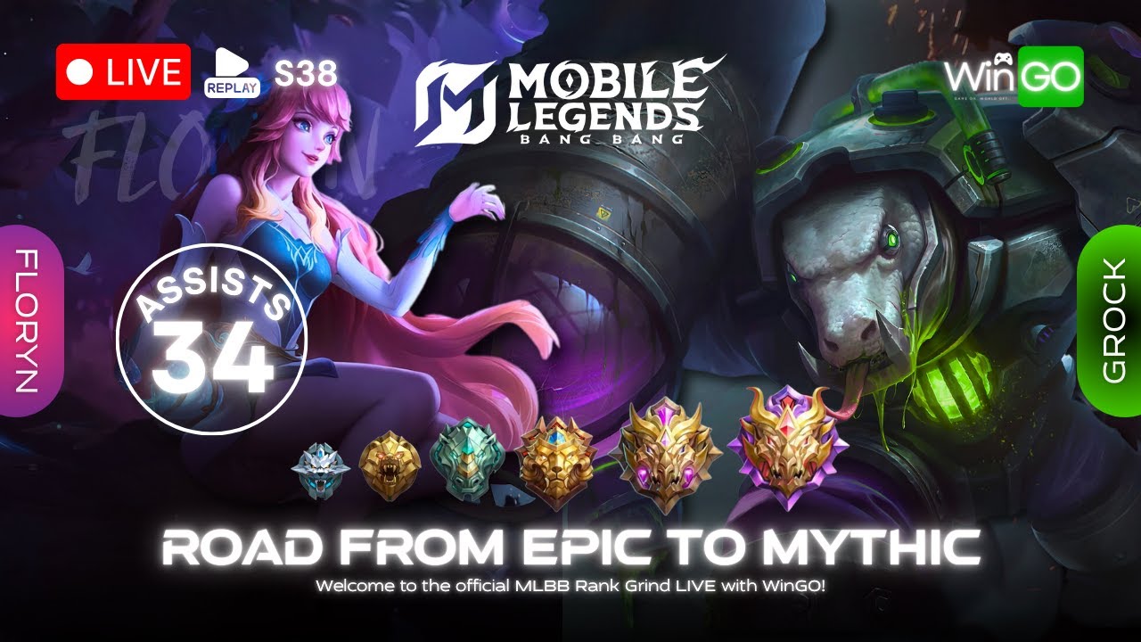 MLBB S38 Replay | GROCK EP06 | 34 Assists Madness | Expert Wingman + Fabulous Defender!