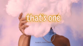 That One - Nakul Chauhan (Lyrics Video) | For Someone Special
