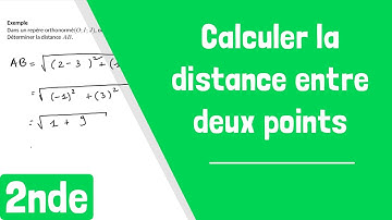 Comment calculer la distance entre deux points avec les coordonnées ?