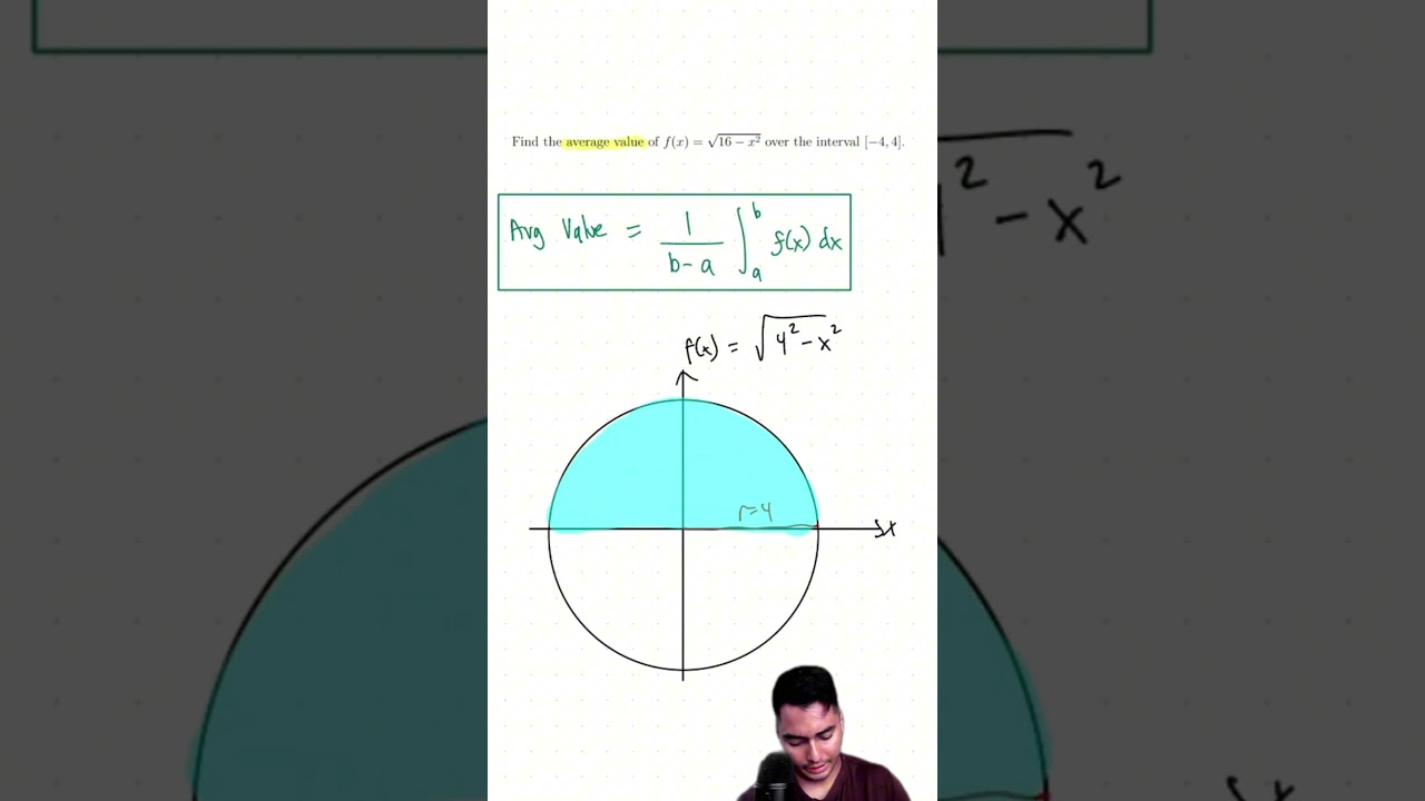 Задача на вычисление среднего значения интеграла БЕЗ использования математического анализа 