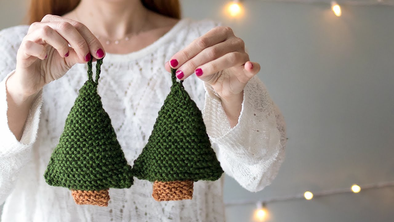 How to Knit Christmas Trees the Easy Way! - YouTube