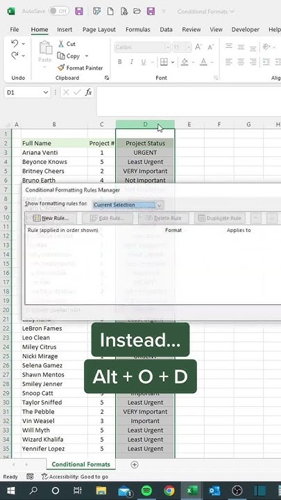 conditional-formatting-shortcut-in-excel-shorts-youtube