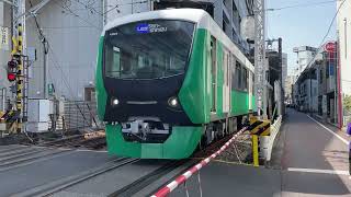 静岡鉄道静岡清水線 A3000形A3002編成フレッシュグリーン 新静岡駅(新静岡セノバ)発車