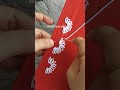 Simple Sewing Hand Work Flower Border For Beginners #embroidery #youtubevideo #viralvideo #shorts