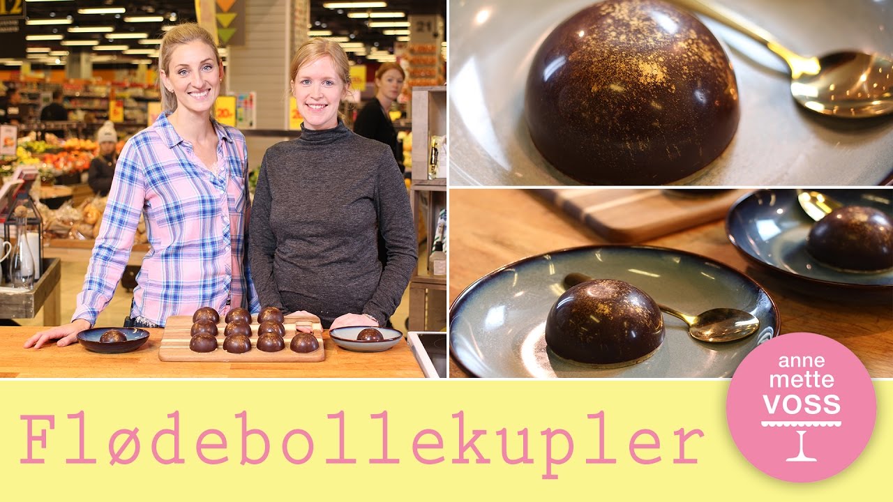 FLØDEBOLLEKUPLER med Anne au Chocolat Annemettes Bageskole YouTube