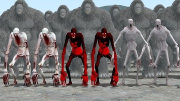 100 SCP-096 VS 100 SCP-1000!! Garrys Mod Sandbox