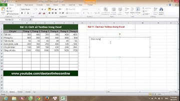 Hướng dẫn sử dụng Excel cơ bản  Cách tạo textbox trong Excel