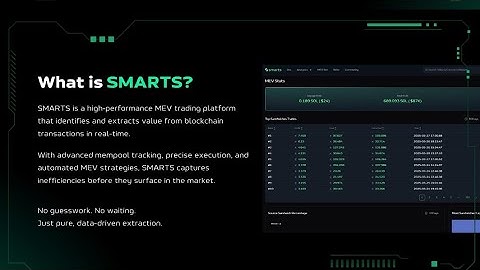 Smarts MEV BOT Is A Blockchain Renovation & Second Of It None. A Voice Note Everyone Must Listen 