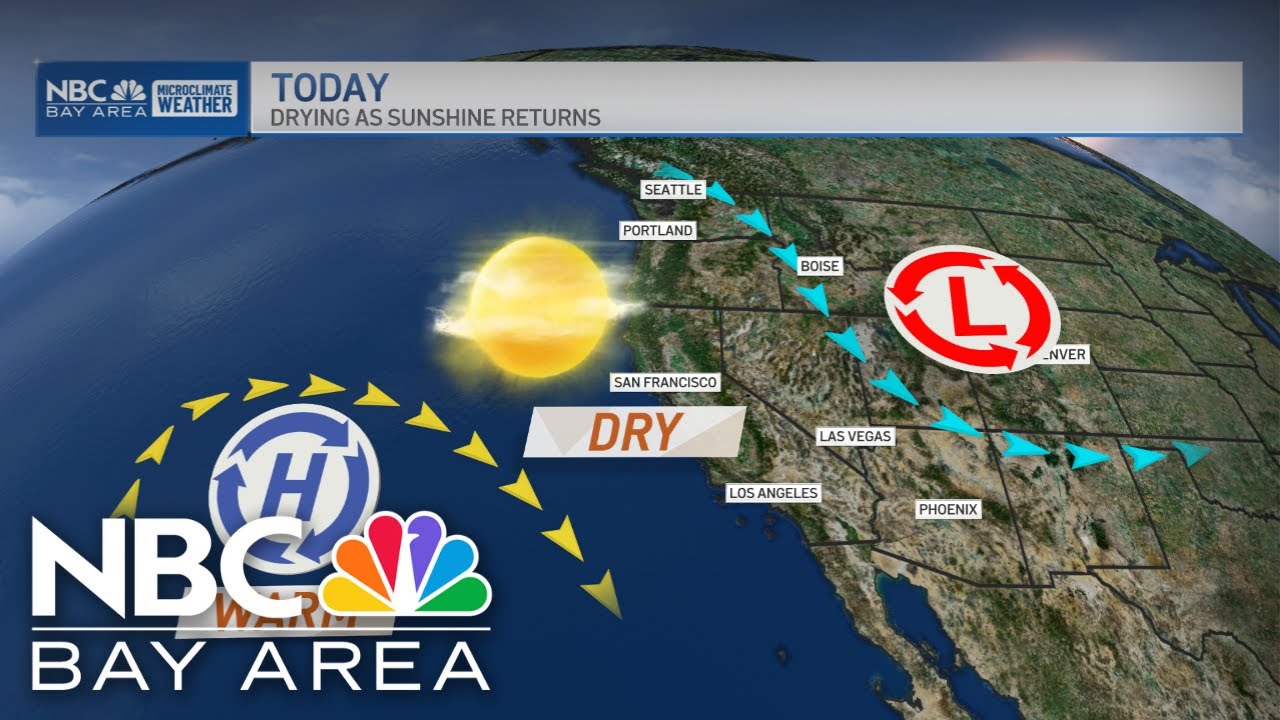 Bay Area Forecast: Rain to exit as temps start to rise - YouTube