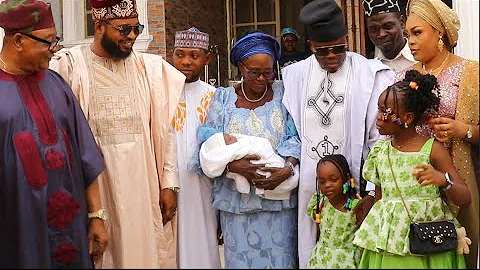 See Beautiful Dress Shola Kosoko Worn At The Naming As She Snaps With Her Father, Jide, & Family