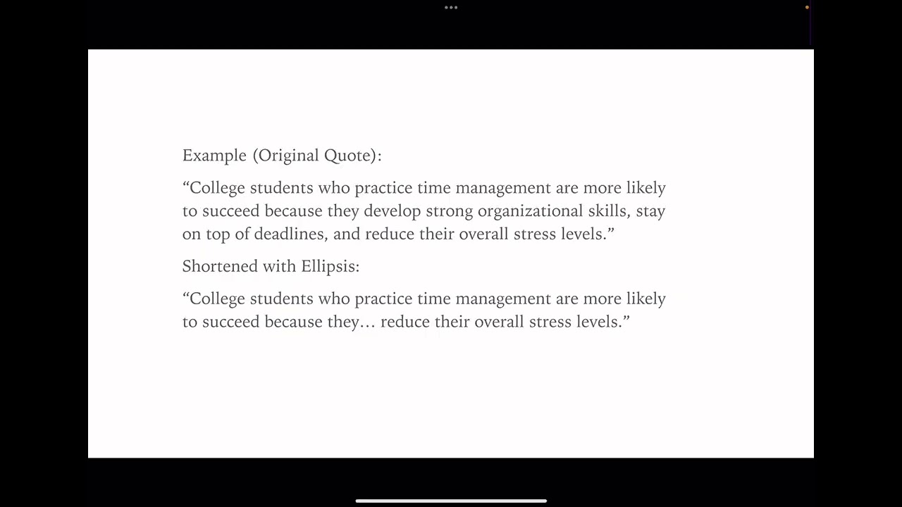 How to use ellipsis and brackets in quotations