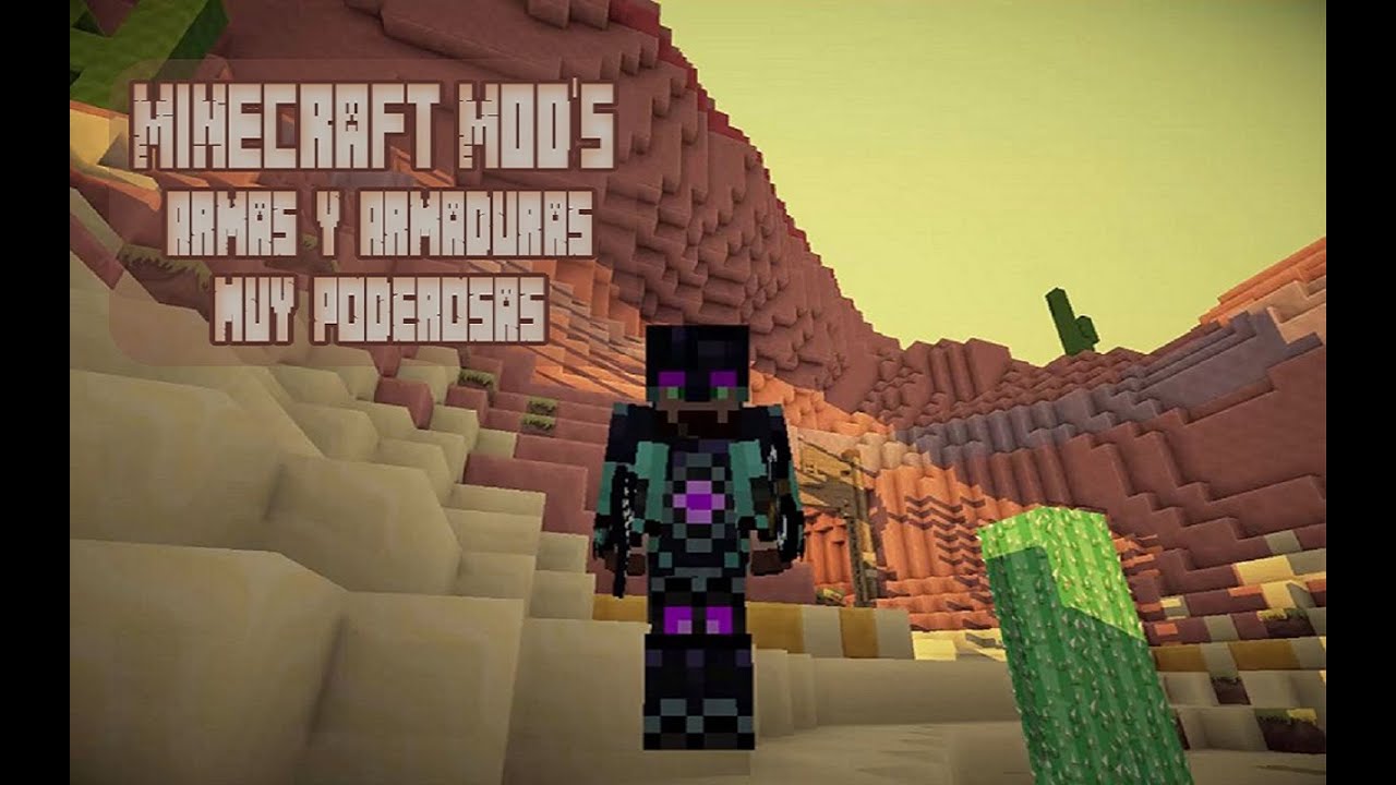 Minecraft 1.9.4 Mod - Armor Plus y Weapons Plus en español - YouTube