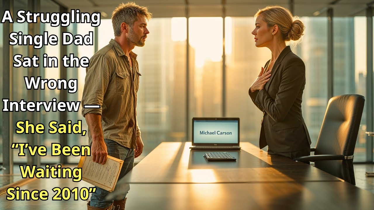 A Struggling Single Dad Sat in the Wrong Interview — She Said, “I’ve Been Waiting Since 2010”