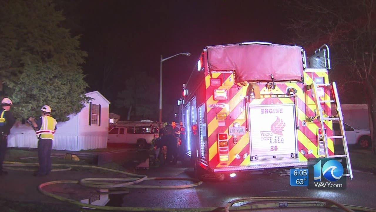 Mobile home fire in Chesapeake YouTube