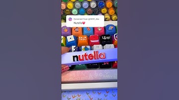 Printing Spacebar for Nutella Logo! Then Drawing on my keyboard @nutella #art #nutella #keyboard