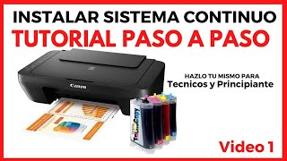 INSTALACION DE SISTEMA DE TINTA CONTINUA CANON/ADAPTACION DE SISTEMA DE TINTA CONTINUA CANON E4021