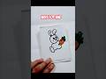 Easy Cute Rabbit🐰🥕 Drawing with Carrot ✨ #trending #art #viral