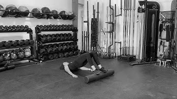 Hamstring Bridge Hold on Foam Roller