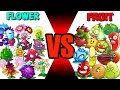 Team FRUIT vs FLOWER - Who Will Win? - PvZ 2 Plant vs Plant