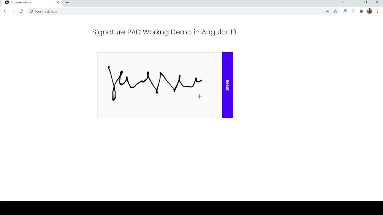 Signature PAD Working Demo in Angular 13 YouTube