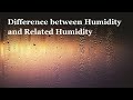 Difference between humidity and relative humidity tahir hussain mep industry