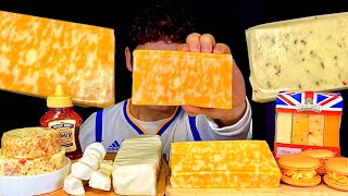 ASMR 쫀득쫀득 생치즈블럭 과일치즈 모짜렐라치즈 치즈마카롱 먹방!Fresh Cheese Party Cheese Block Fruit Cheese With Honey MuKBang