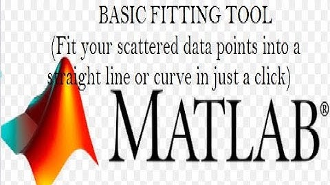 Basic Fitting Tool in MATLAB