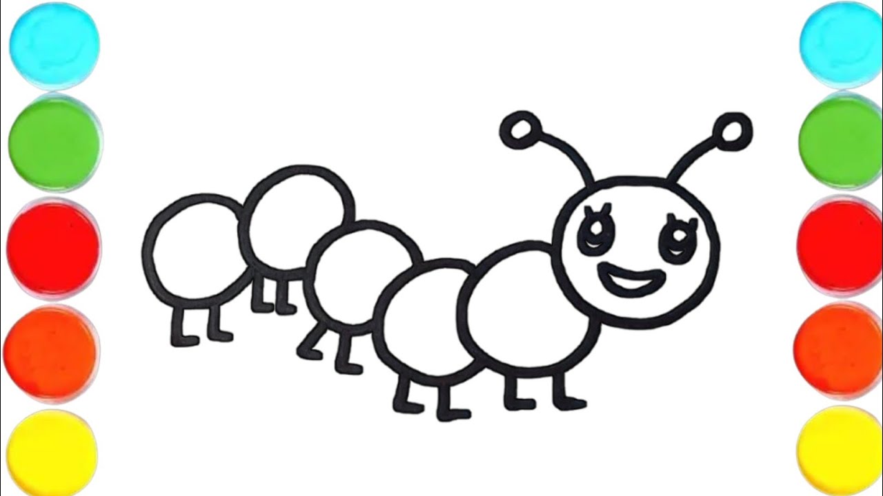 How To Draw A Ant 🐜 Drawing For Kids Toddlers Art....