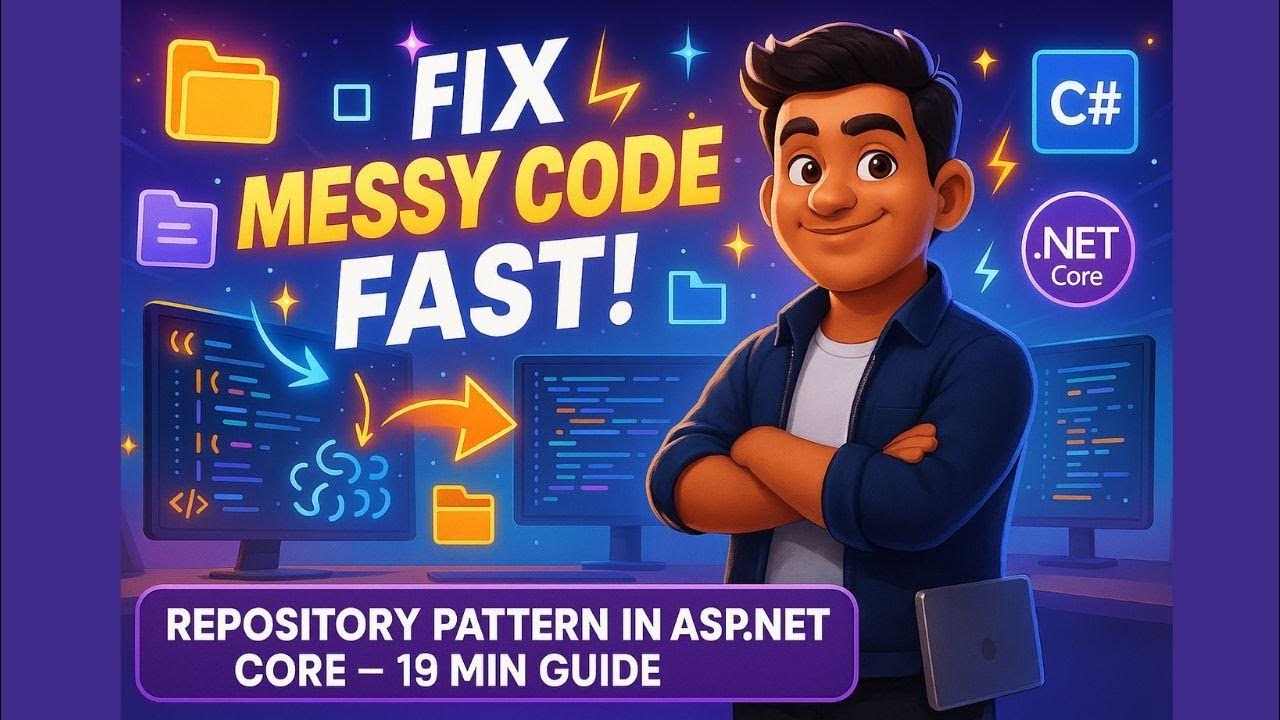 How to Implement Repository pattern in .NET Core MVC - YouTube