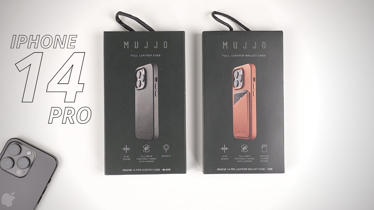 Mujjo Full Leather iPhone 14 Pro Wallet Case