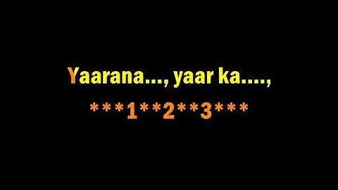 YARANA YAAR KA!!KARAOKE!!KUMAR SANU!! VIPIN SACHDEVA!! ORIGINAL VERSION!!6267303758!!SAATHI!!