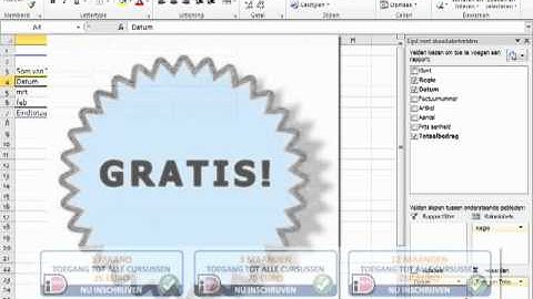 Excel 2010 Gevorderdencursus: 0100 Introductie gevorderdencursus
