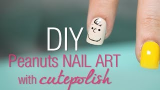 DIY Peanuts Nail Art with Cutepolish