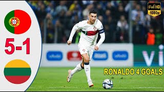 Portugal vs Lithuania | UEFA EURO 2024 | Cristiano Ronaldo 4 Goals | Highlights & All Goals 2024