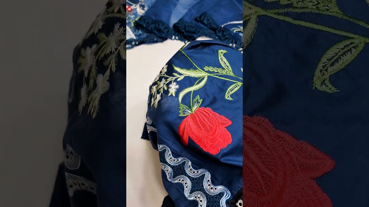 CRIMSON MIDNIGHT BLUE LUXURY LAWN COLLECTION - UNSTITCHED 3PC SUITE