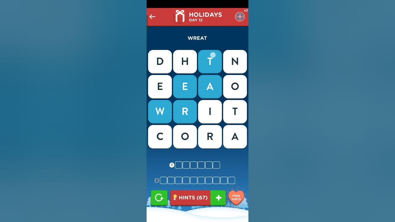 Wordbrain 2 Holiday Event Day 12 2022 Answers YouTube