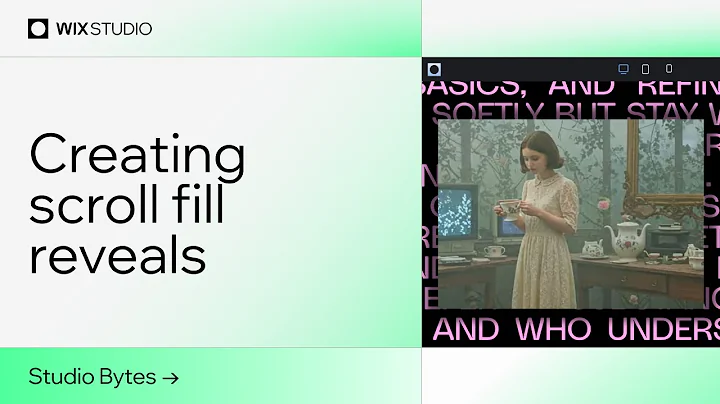 Add visual depth with scroll fill reveal effect | Wix Studio