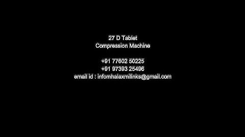 27 Station D tooling Tablet compression machine - by Mahalaxmi Links