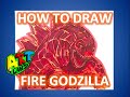 How to Draw FIRE GODZILLA from GODZILLA KING OF THE MONSTERS!