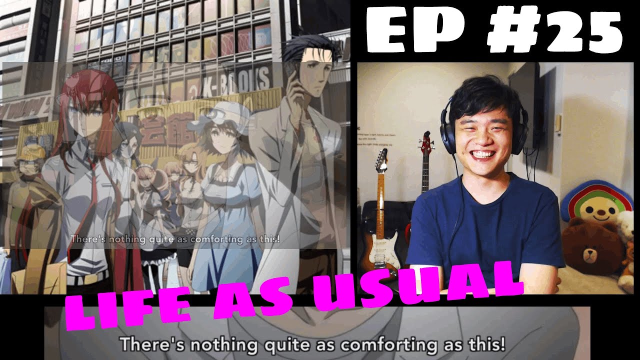 Through Time And Space Steins Gate Episode 25 Reaction Review Steins Gate Youtube