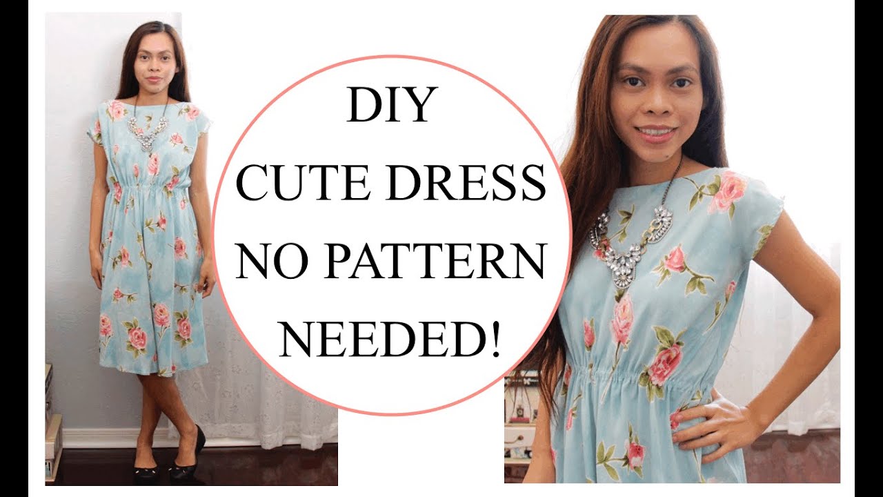 how-to-sew-dress-without-pattern-sewing-project-for-beginners-youtube