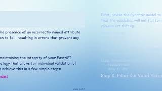 Validating Input Items in FastAPI with Pydantic: A Guide to Handling Errors Gracefully