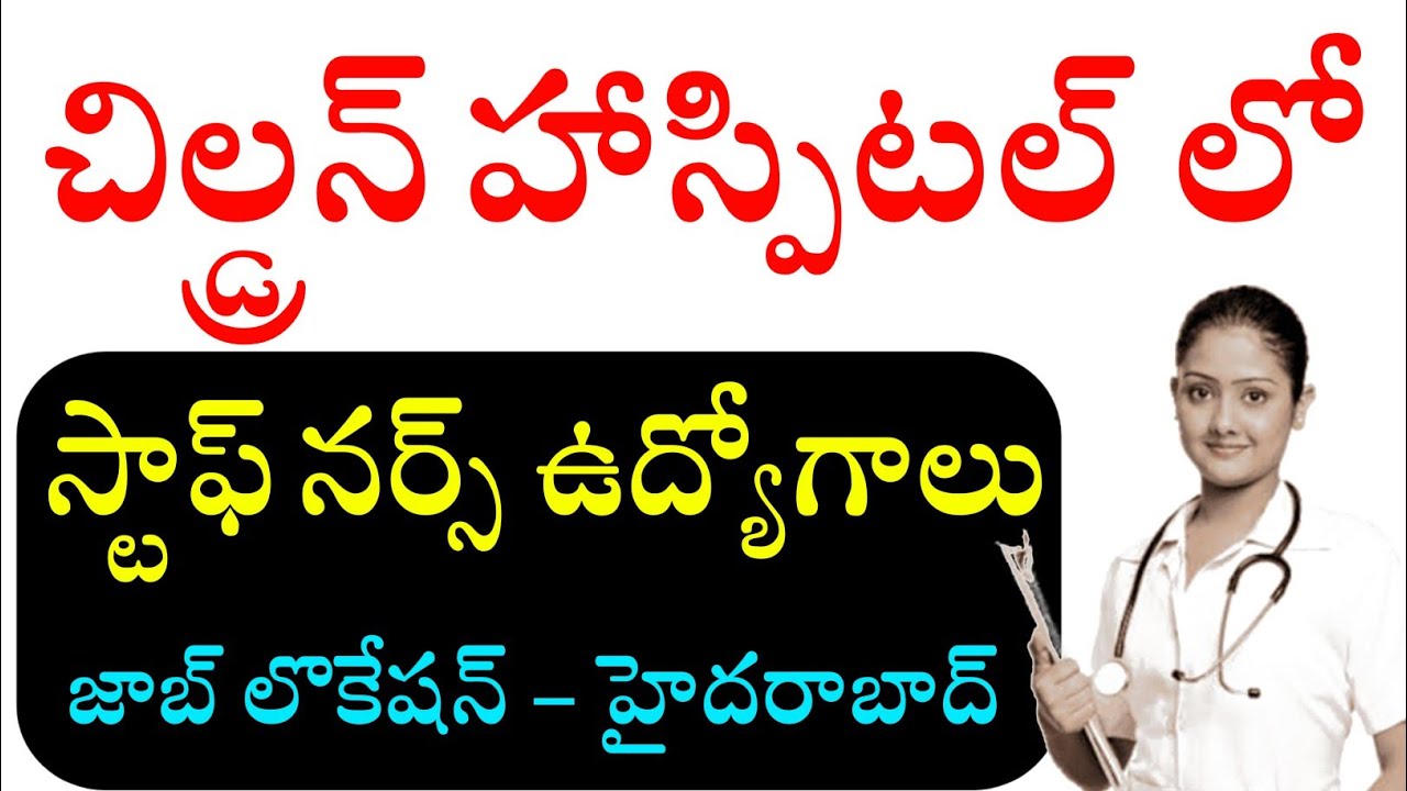 Staff Nurse jobs in Hyderabad Nursing Jobs in Hyderabad New Nursing
