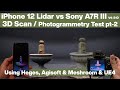 Iphone 12 Pro / Lidar vs Sony A7R III Photogrammetry 3D Scan Test, Heges, Metashape, UE4, Meshroom