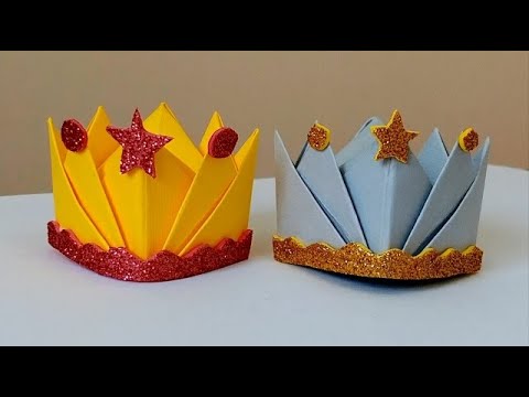 إطراء يقبض على عدواني  how to make a very easy paper crown - YouTube