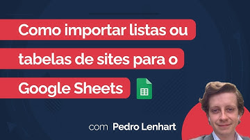 ImportHTML - Fórmula para importar tabelas de páginas web no editor de planilha (Google Sheets)