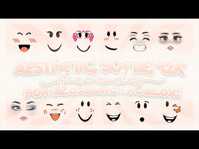 aesthetic FACE CODES for bloxburg & roblox! 